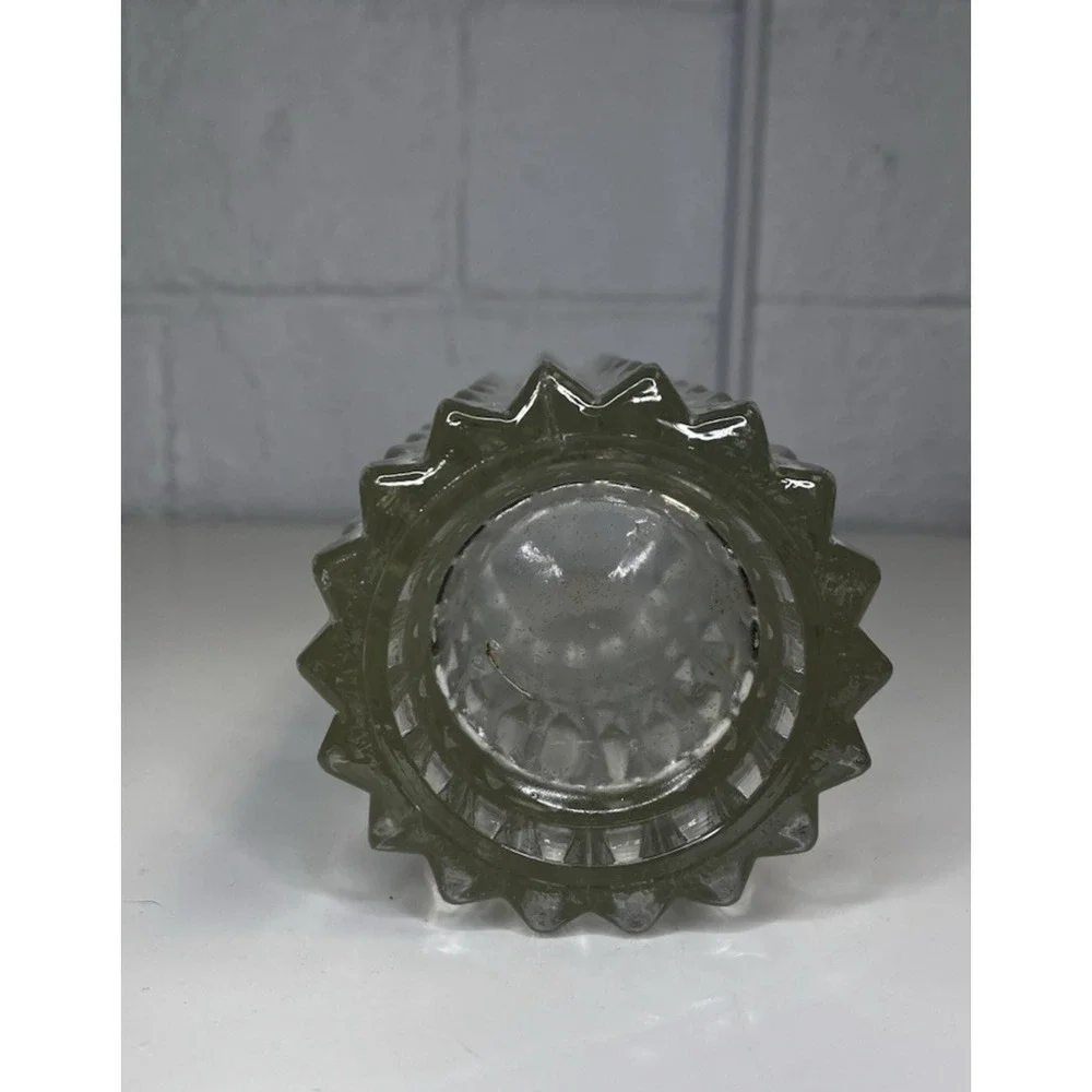 Vintage‎ Fidenza Vetraria Italy Glass Vase MCM Wavy Pressed Scallop 9